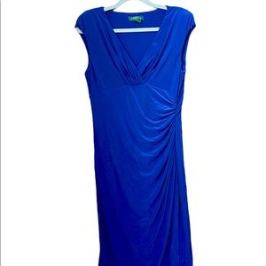 Ralph Lauren Fitted Plunge Bodycon Dress